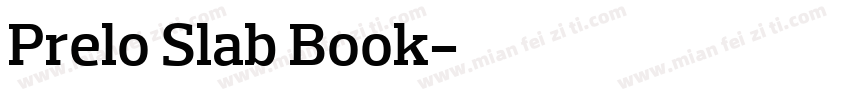 Prelo Slab Book字体转换